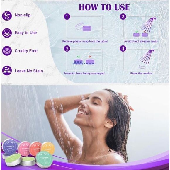 TUWESEN - NWT Natural Essential Oil Shower Steamers Aromatherapy Spa Kit 8 Pcs. - Picture 4 of 8